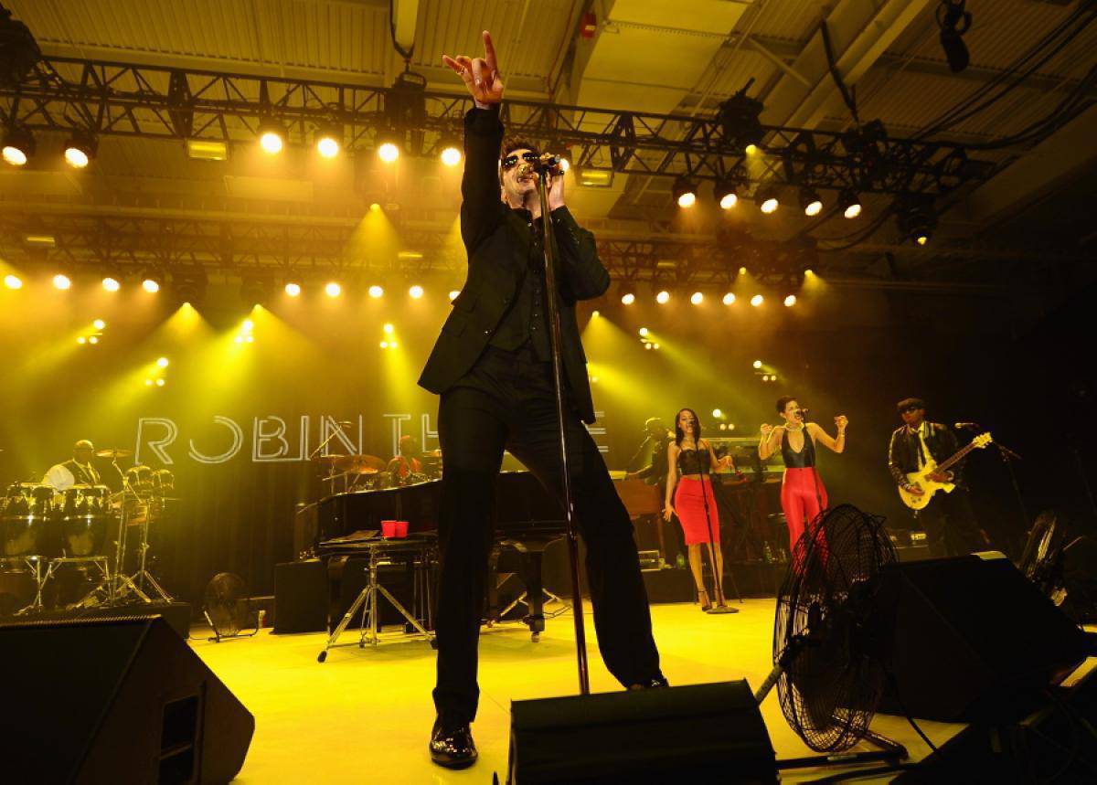 Robin Thicke Performs At ESPN’s Pre-Super Bowl Party In NYC