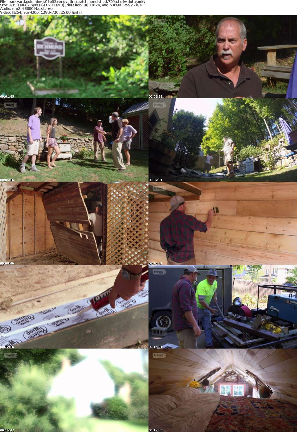 Backyard Goldmine S01E03 Renovating A Richmond Shed 720p HDTV x264-dotTV Backyard Goldmine S01E03 Renovating A Richmond Shed 720p HDTV x264-dotTV