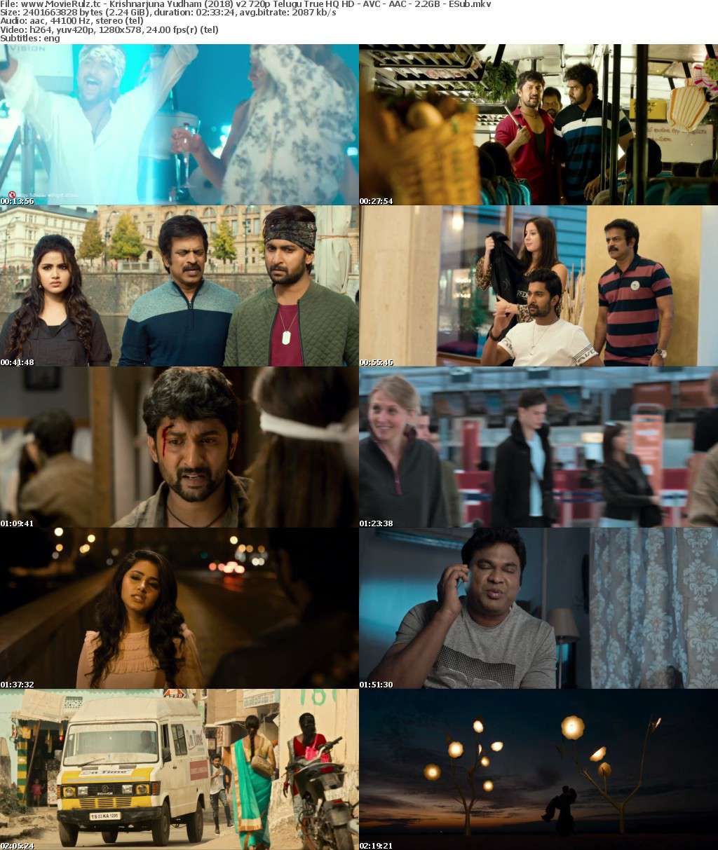 Krishnarjuna Yudham (2018) v2 720p Telugu True HQ HD - AVC - AAC - 2 2GB - ESub Krishnarjuna Yudham (2018) v2 720p Telugu True HQ HD - AVC - AAC - 2 2GB - ESub