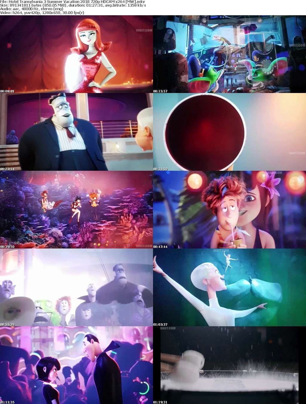 Hotel Transylvania 3 Summer Vacation (2018) 720p HDCAM x264 MW