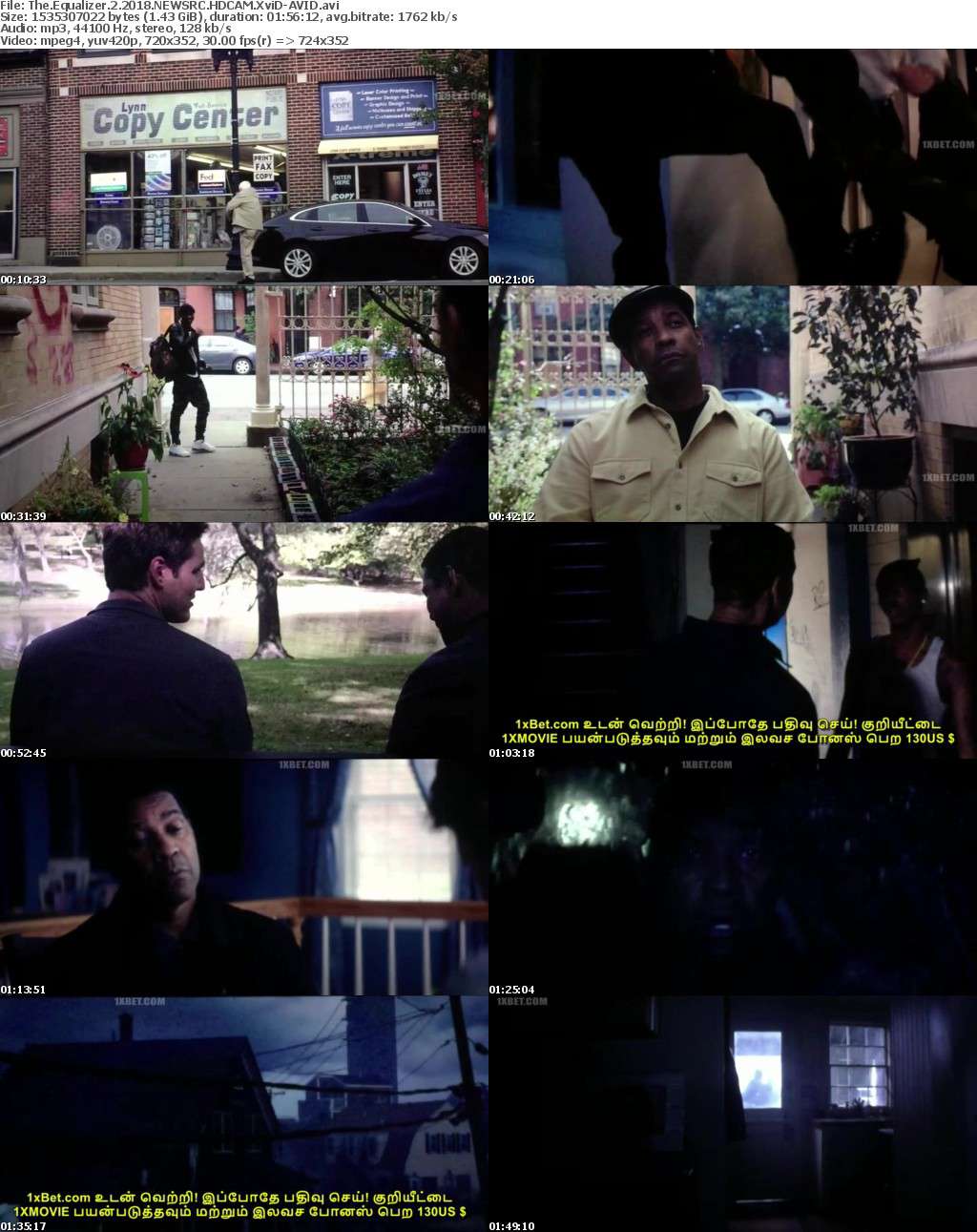 The Equalizer 2 (2018) NEWSRC HDCAM XviD-AVID