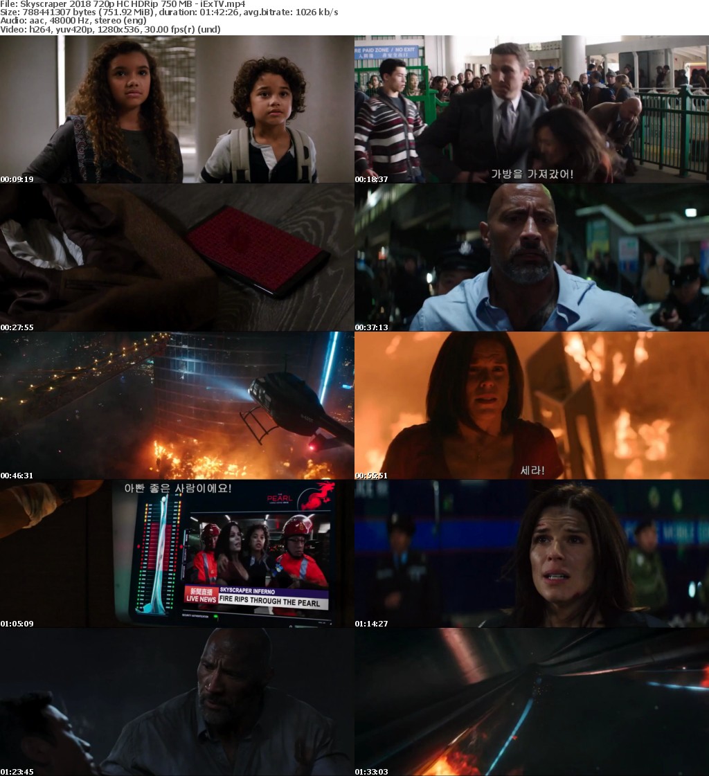 Skyscraper 2018 720p HC HDRip 750 MB - iExTV Skyscraper 2018 720p HC HDRip 750 MB - iExTV