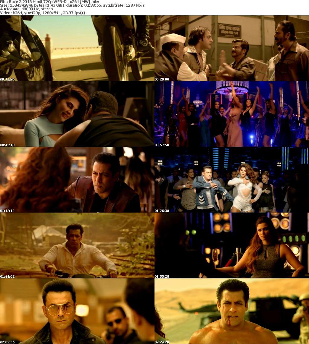 Race 3 (2018) Hindi 720p WEB-DL x264 MW