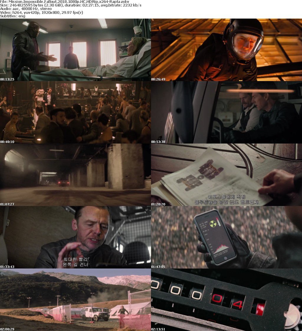 Mission Impossible - Fallout (2018) 1080p HC HDRip x264-Rapta Mission Impossible - Fallout (2018) 1080p HC HDRip x264-Rapta