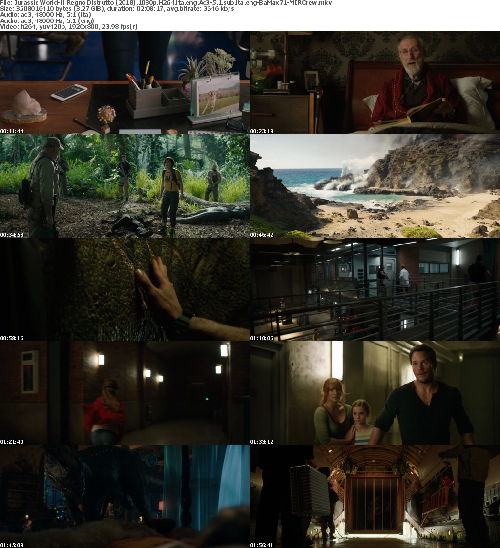 Jurassic World-Fallen Kingdom (2018) 1080p BRRip H264 [Ita+Eng] Ac3-5.1-MIRCrew