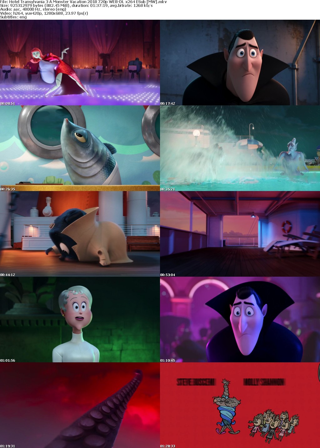 Hotel Transylvania 3 A Monster Vacation (2018) 720p WEB-DL x264 ESub MW