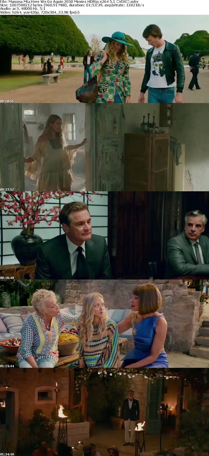 Mamma Mia Here We Go Again 2018 Movies HDRip x264 5 1 with Sample Mamma Mia Here We Go Again 2018 Movies HDRip x264 5 1 with Sample