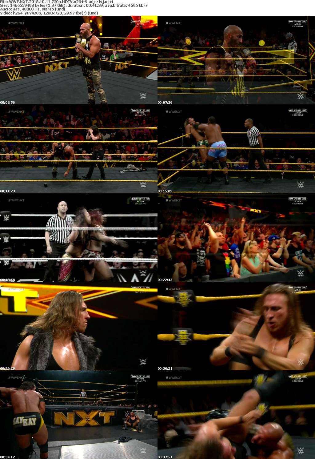 WWE NXT (2018) 10 11 720p HDTV x264-Star