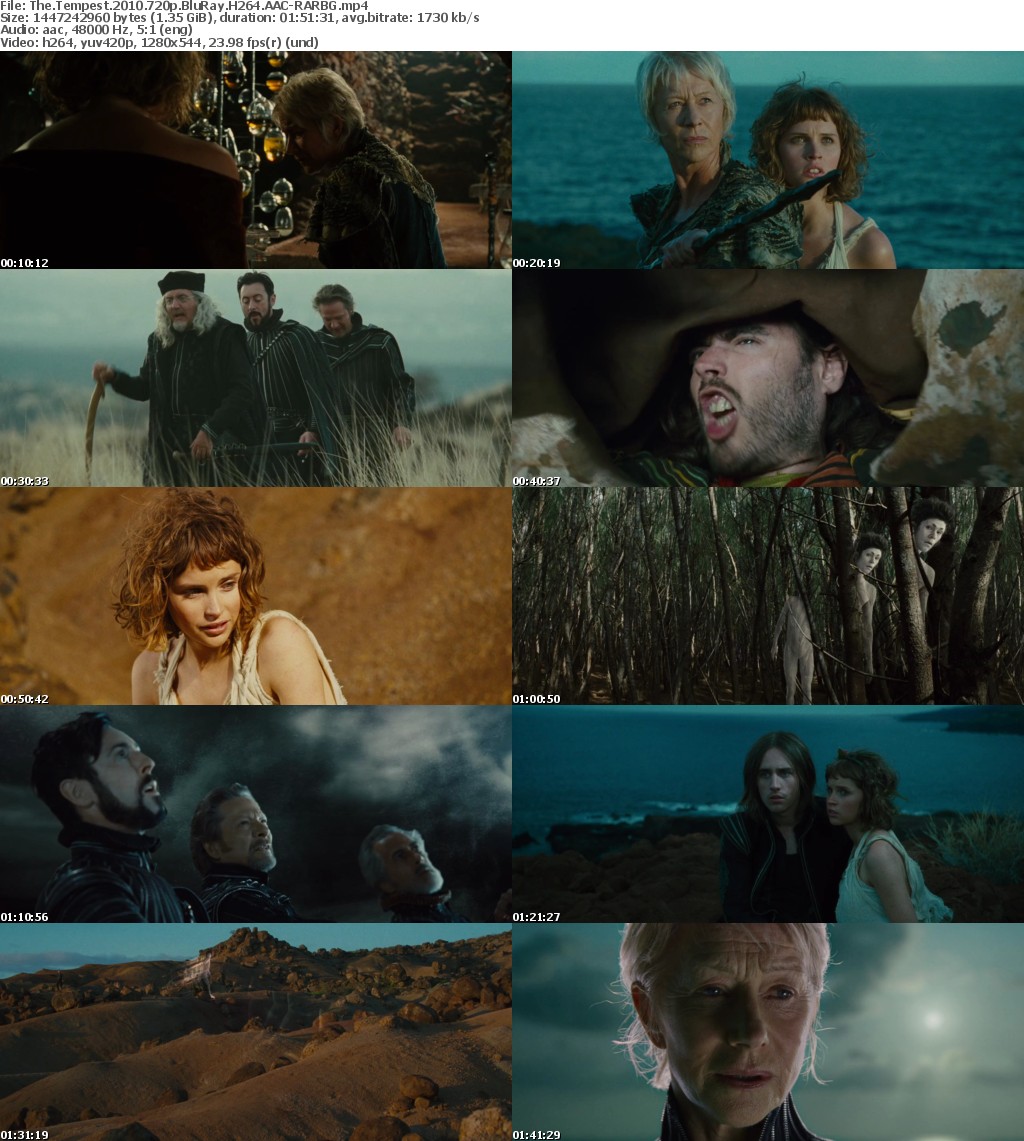 The Tempest (2010) 720p BluRay H264 AAC-RARBG