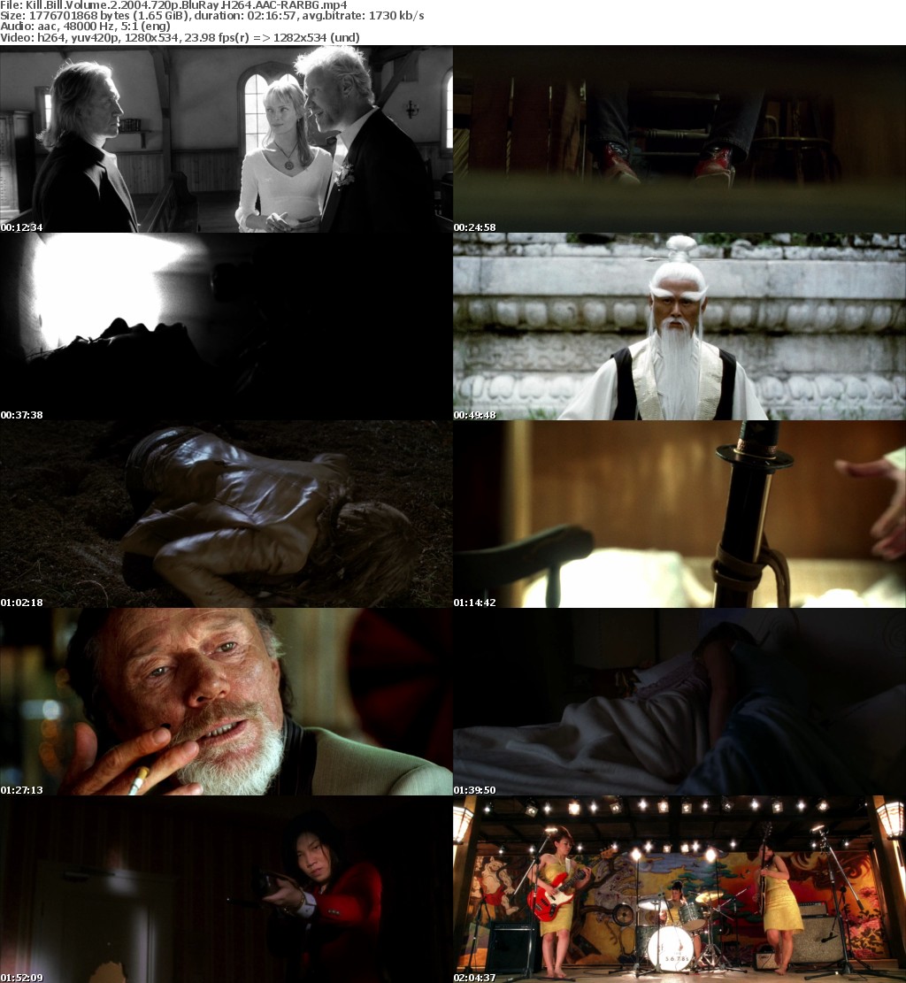 Kill Bill Volume 2 (2004) 720p BluRay H264 AAC-RARBG