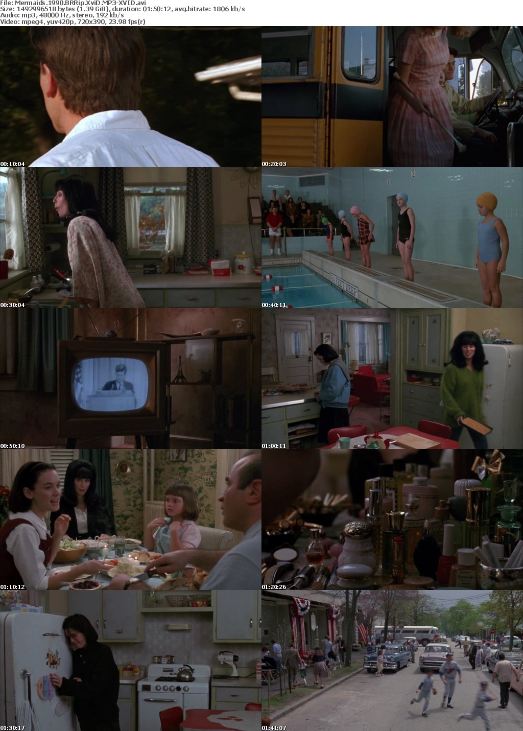 Mermaids (1990) BRRip XviD MP3-XVID