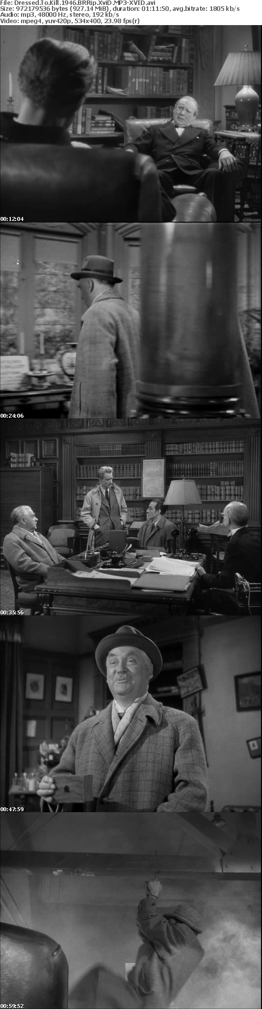 Dressed To Kill 1946 BRRip XviD MP3-XVID Dressed To Kill 1946 BRRip XviD MP3-XVID