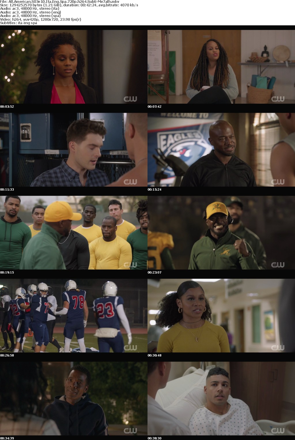 All American S03e09-11 720p Ita Eng Spa SubS MirCrewRelease byMe7alh