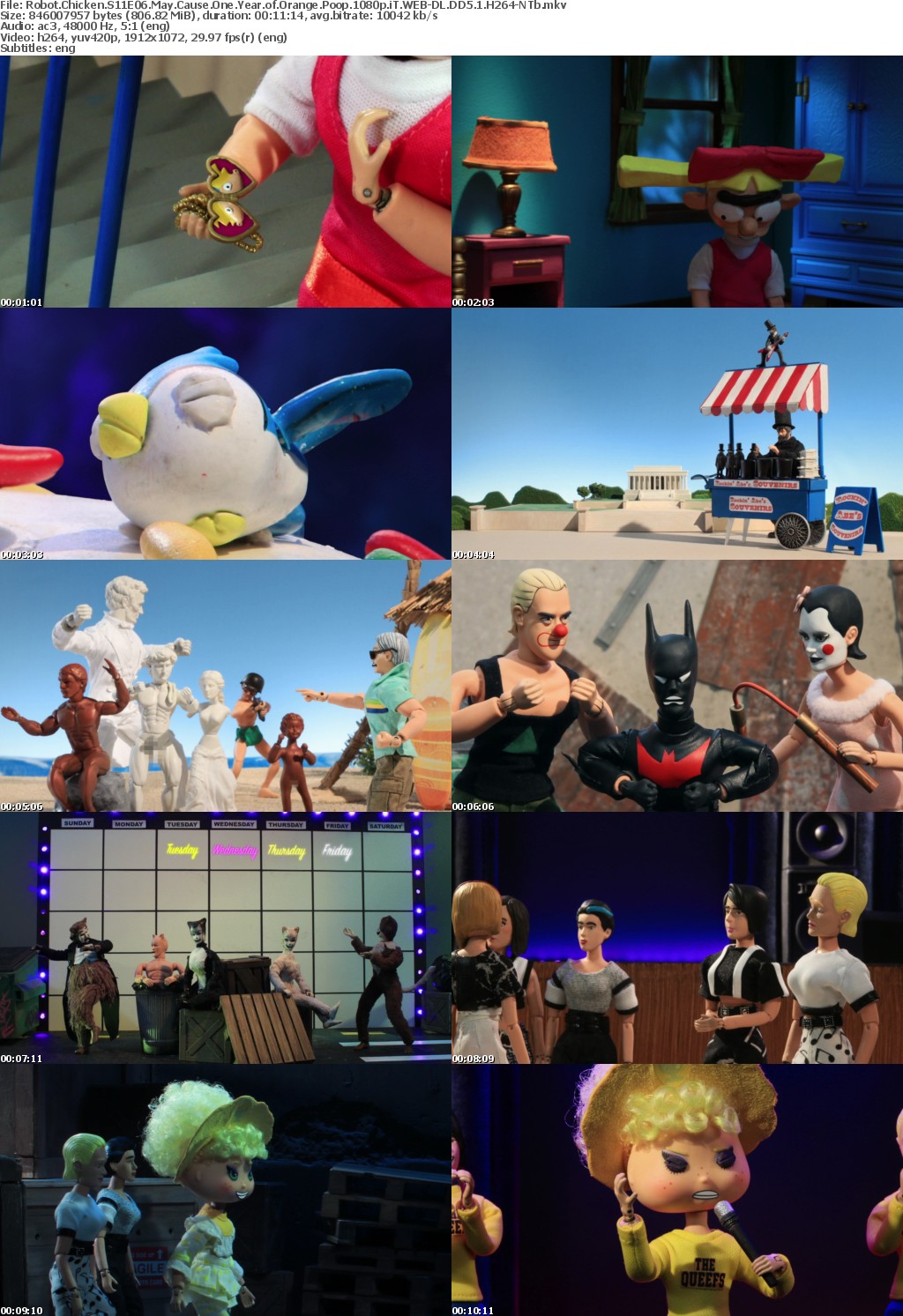 Robot Chicken S11E06 May Cause One Year of Orange Poop 1080p WEB-DL DD5 1 H264-NTb