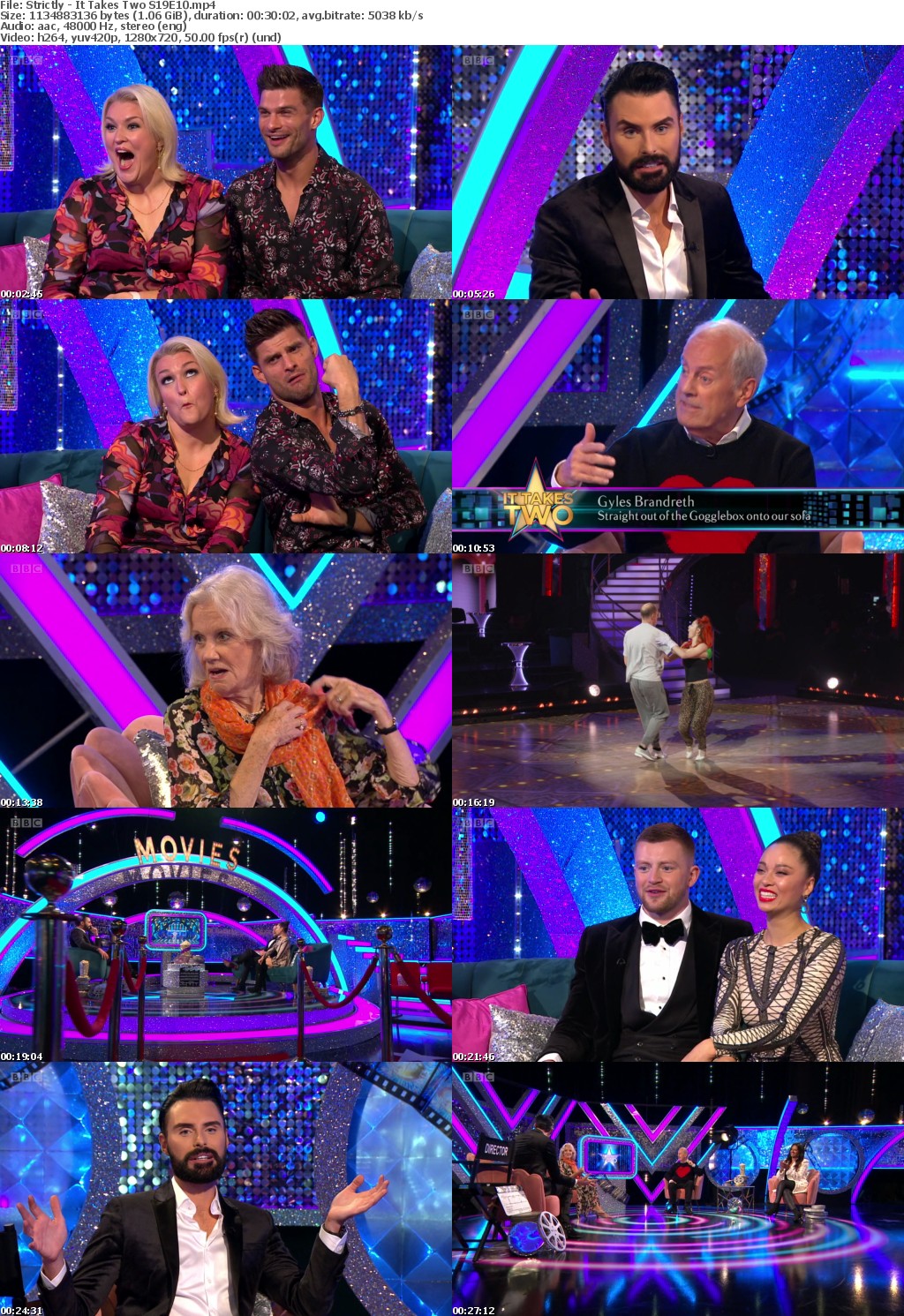 Strictly - It Takes Two S19E10 (1280x720p HD, 50fps, soft Eng subs)