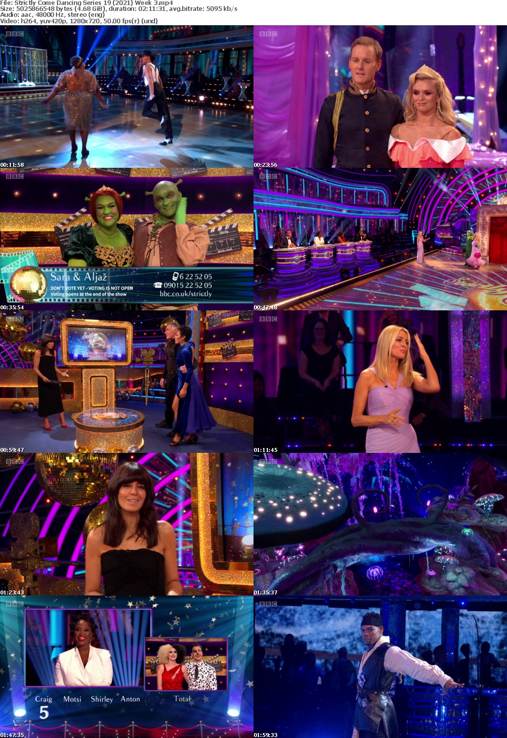 Strictly Come Dancing Series 19 (2021) Week 3 (1280x720p HD, 50fps, soft Eng subs)