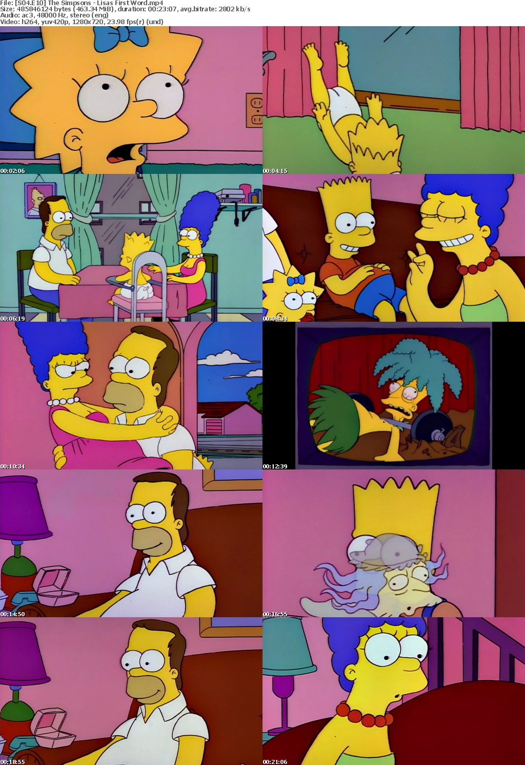 The Simpsons S4 E10 Lisa's First Word MP4 720p H264 WEBRip EzzRips