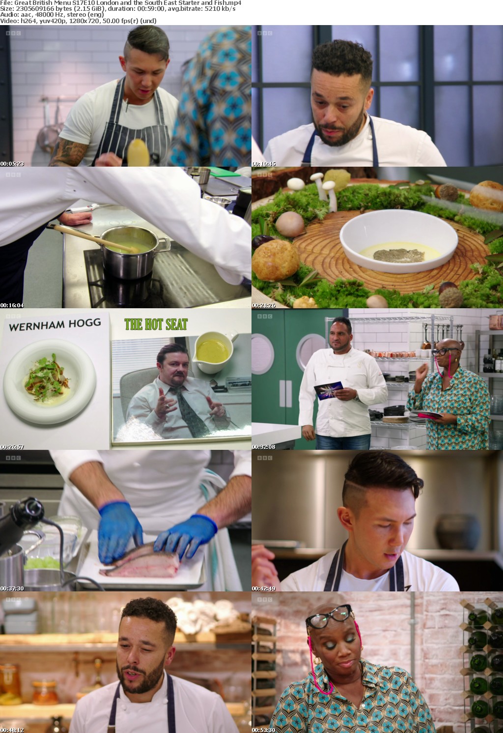 Great British Menu S17E10 London and the South East Starter and Fish (1280x720p HD, 50fps, soft Eng subs)