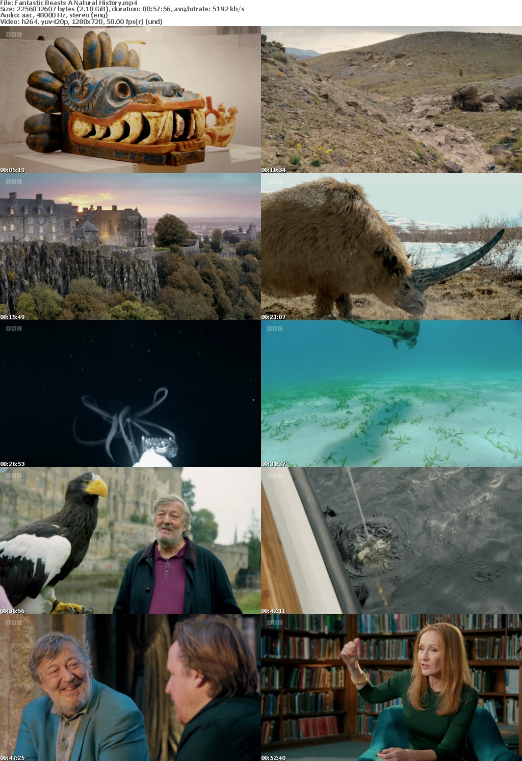 Fantastic Beasts A Natural History (1280x720p HD, 50fps, soft Eng subs)