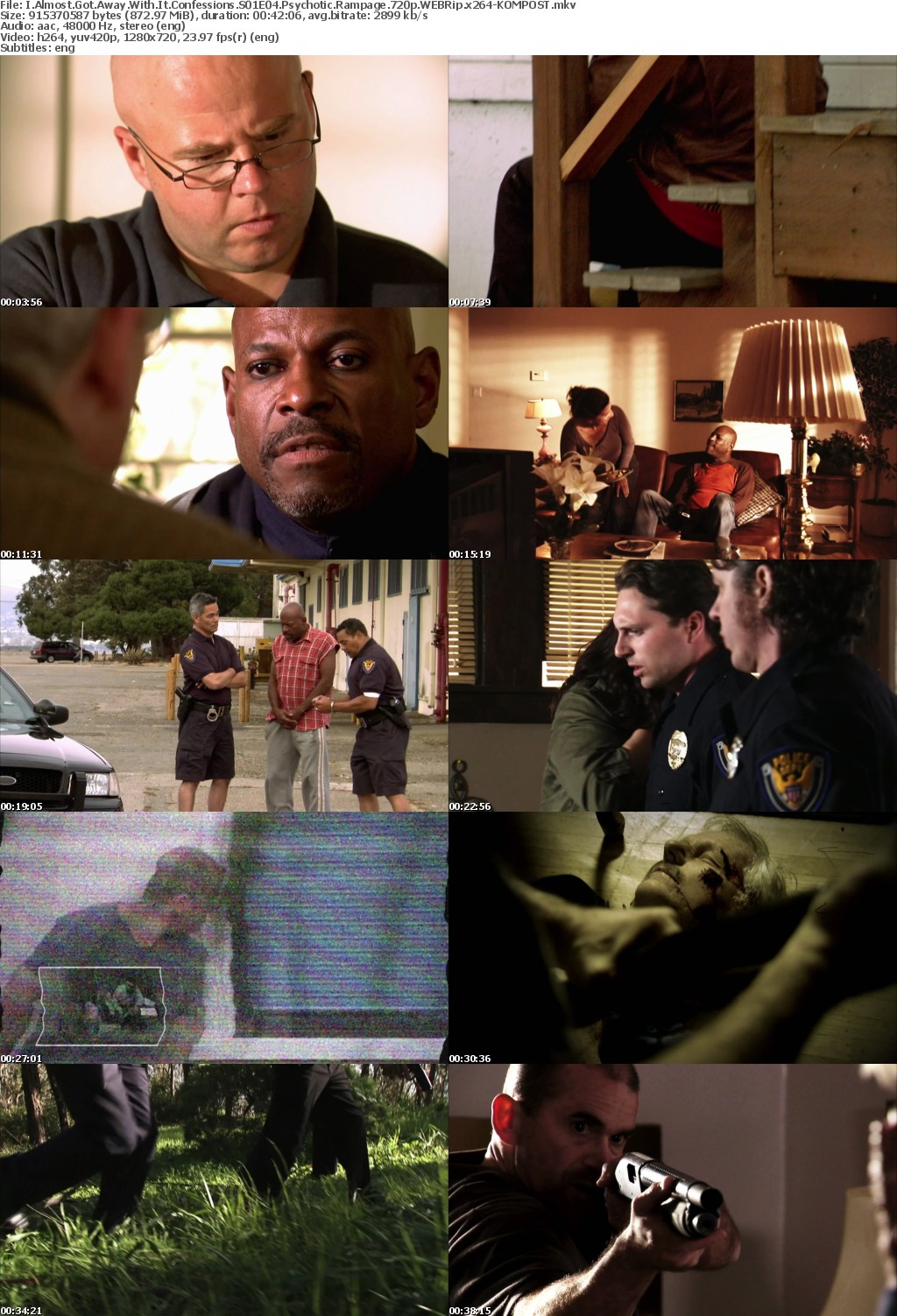 I Almost Got Away With It Confessions S01E04 Psychotic Rampage 720p WEBRip x264-KOMPOST