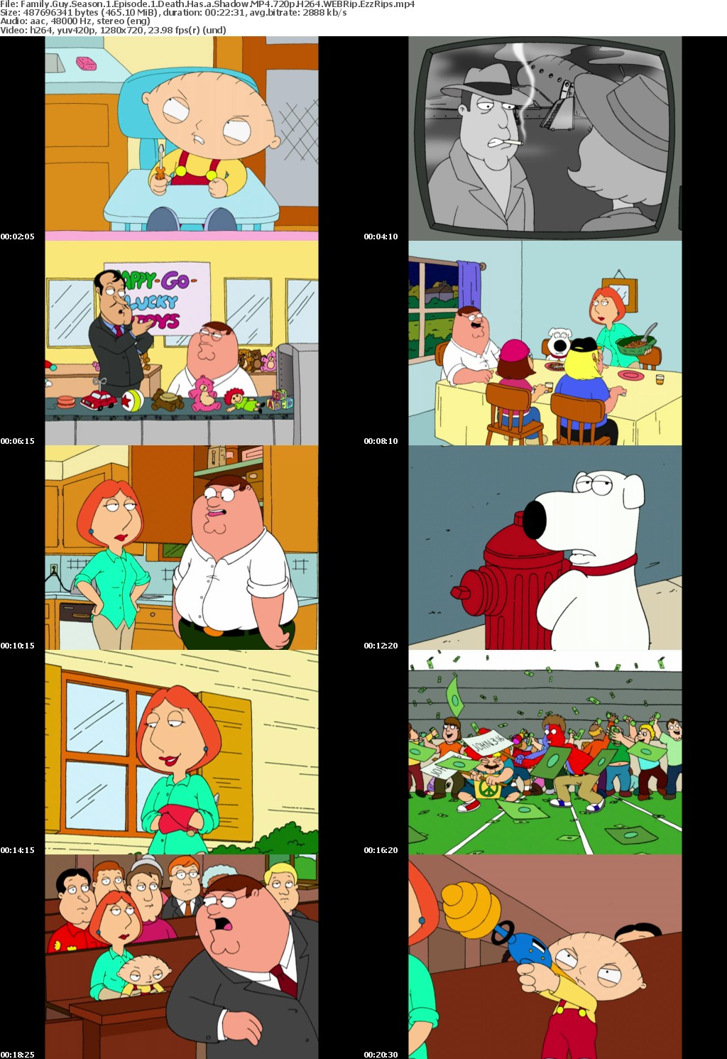 Family Guy Season 1 Episode 1 Death Has a Shadow MP4 720p H264 WEBRip EzzRips