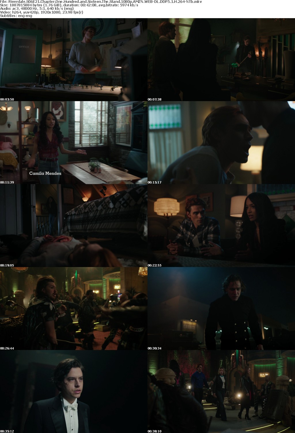 Riverdale US S06E21 Chapter One Hundred and Sixteen The Stand 1080p AMZN WEBRip DDP5 1 x264-NTb