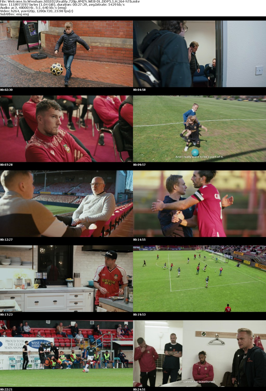 Welcome to Wrexham S01E02 Reality 720p AMZN WEBRip DDP5 1 x264-NTb