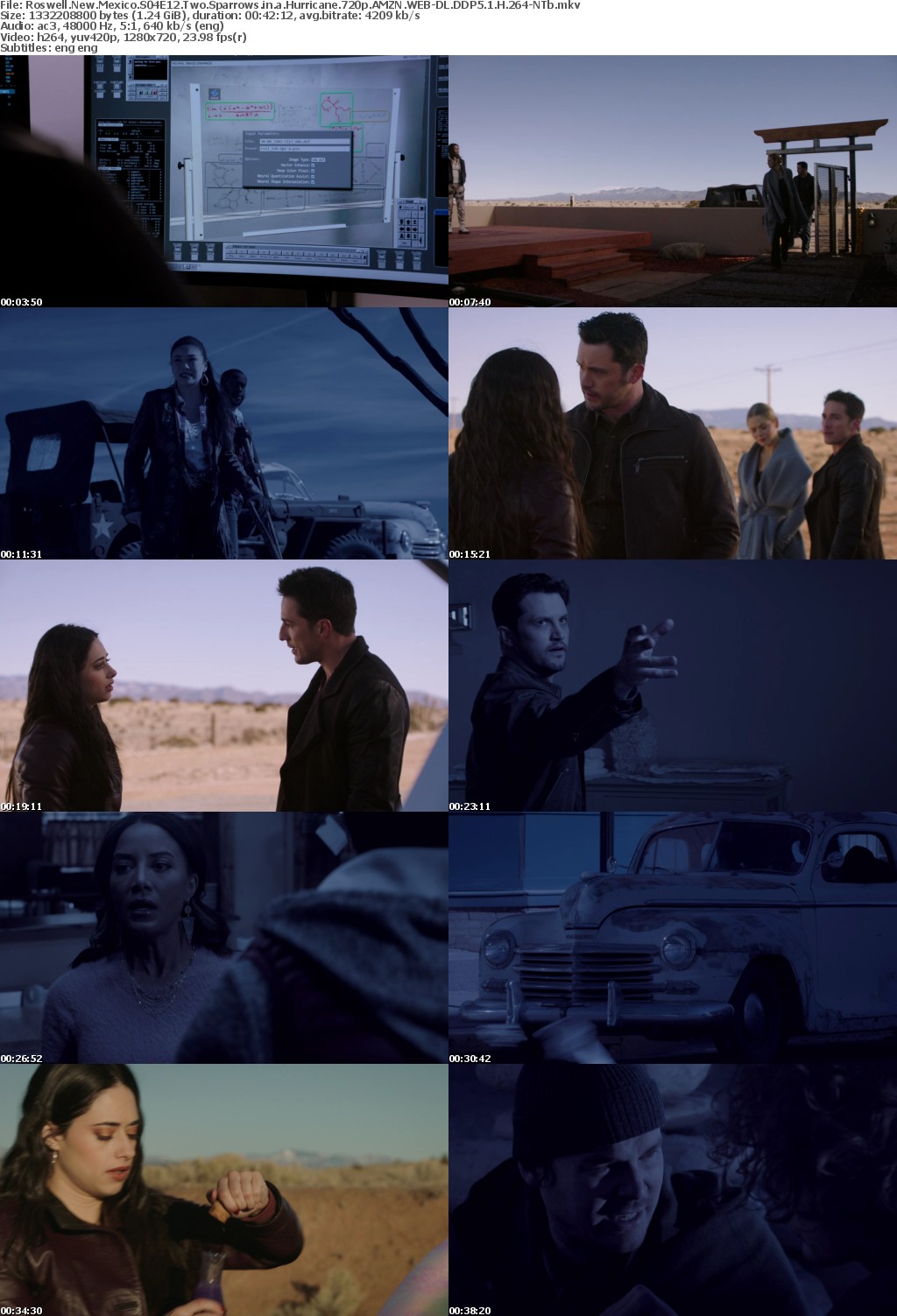Roswell New Mexico S04E12 Two Sparrows in a Hurricane 720p AMZN WEBRip DDP5 1 x264-NTb