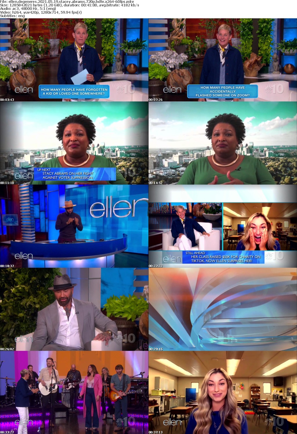 Ellen DeGeneres 2021 05 19 Stacey Abrams 720p HDTV x264-60FPS