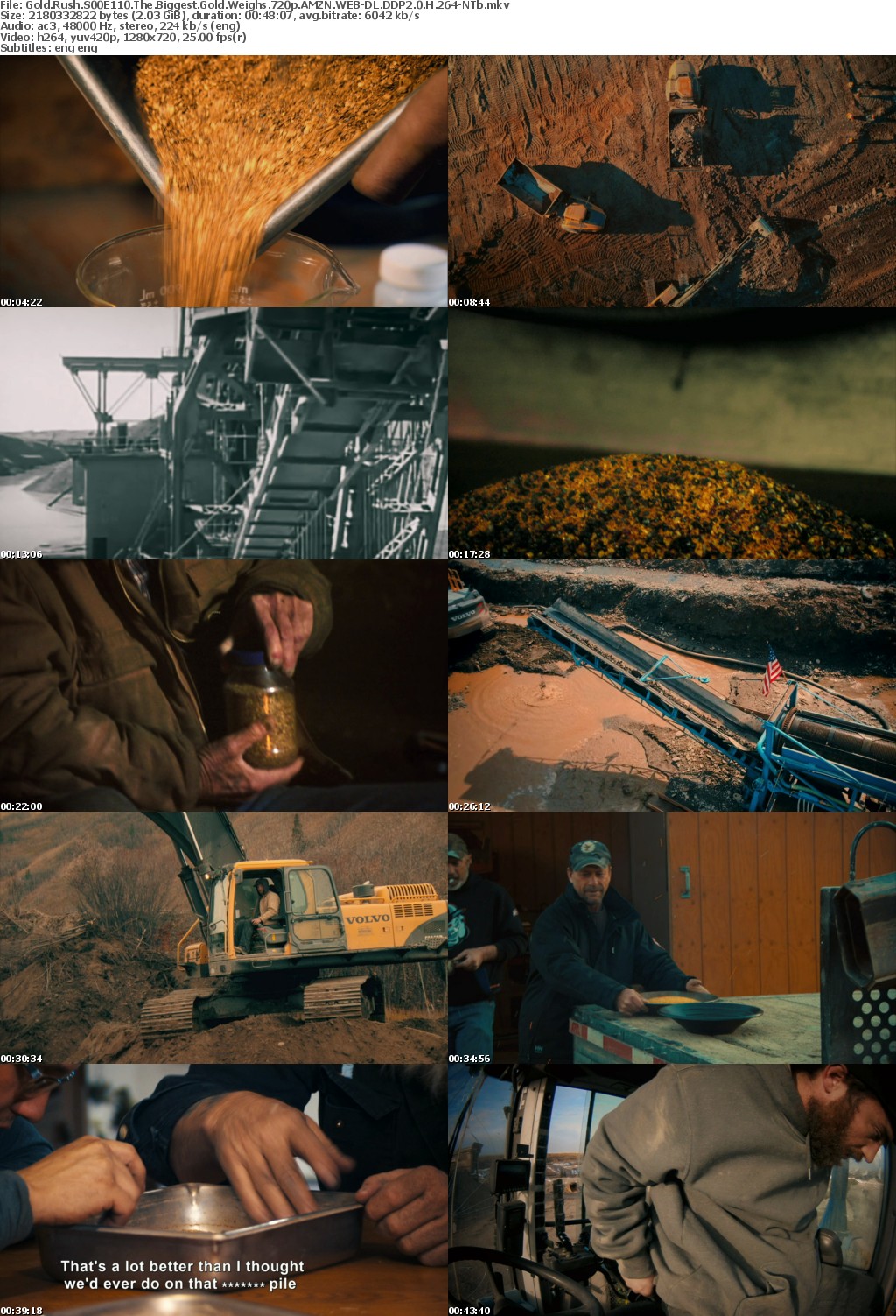 Gold Rush S00E110 The Biggest Gold Weighs 720p AMZN WEBRip DDP2 0 x264-NTb