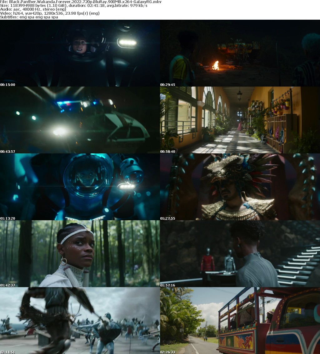 Black Panther Wakanda Forever 2022 720p BluRay 900MB x264-GalaxyRG