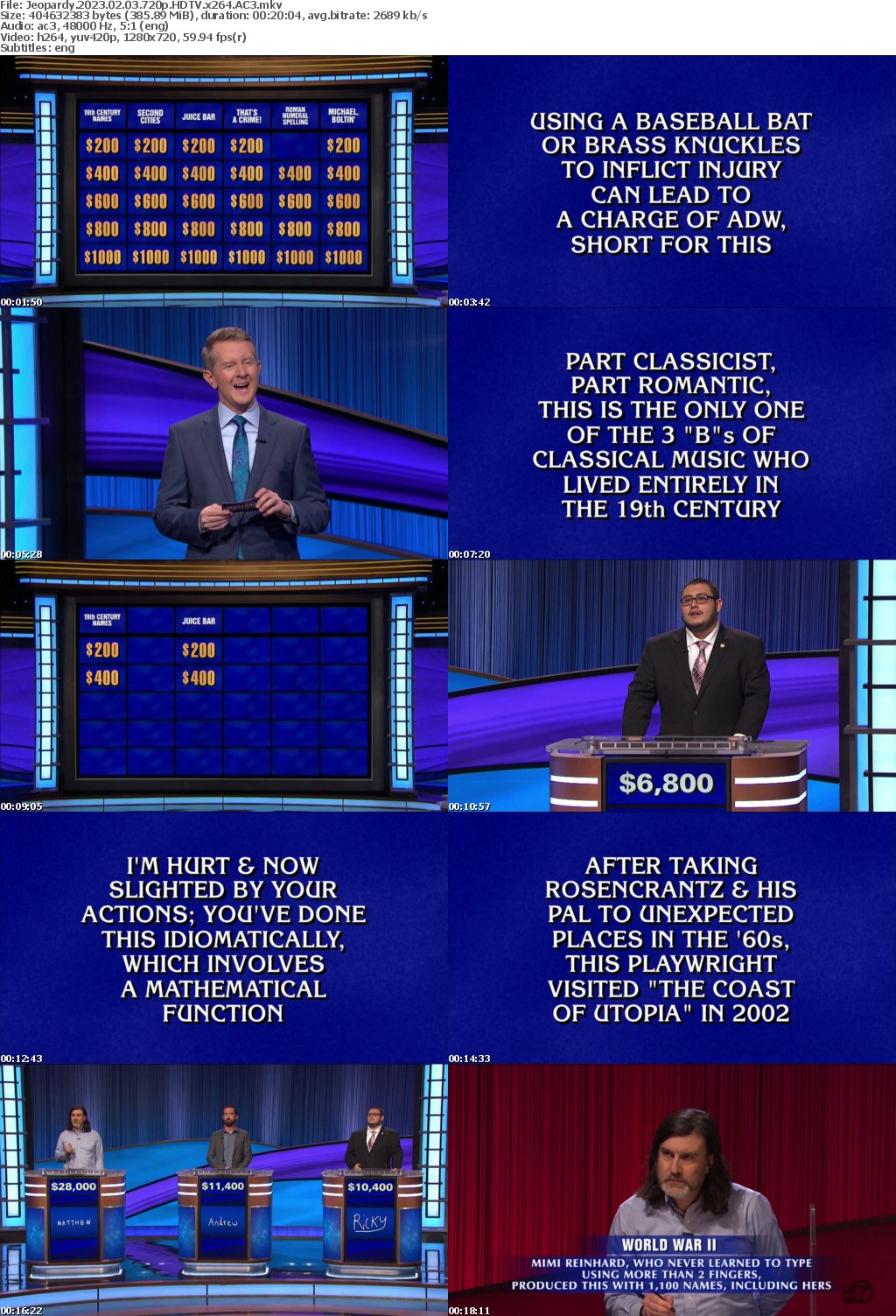 Jeopardy 2023 02 03 720p HDTV x264 AC3 atgoat