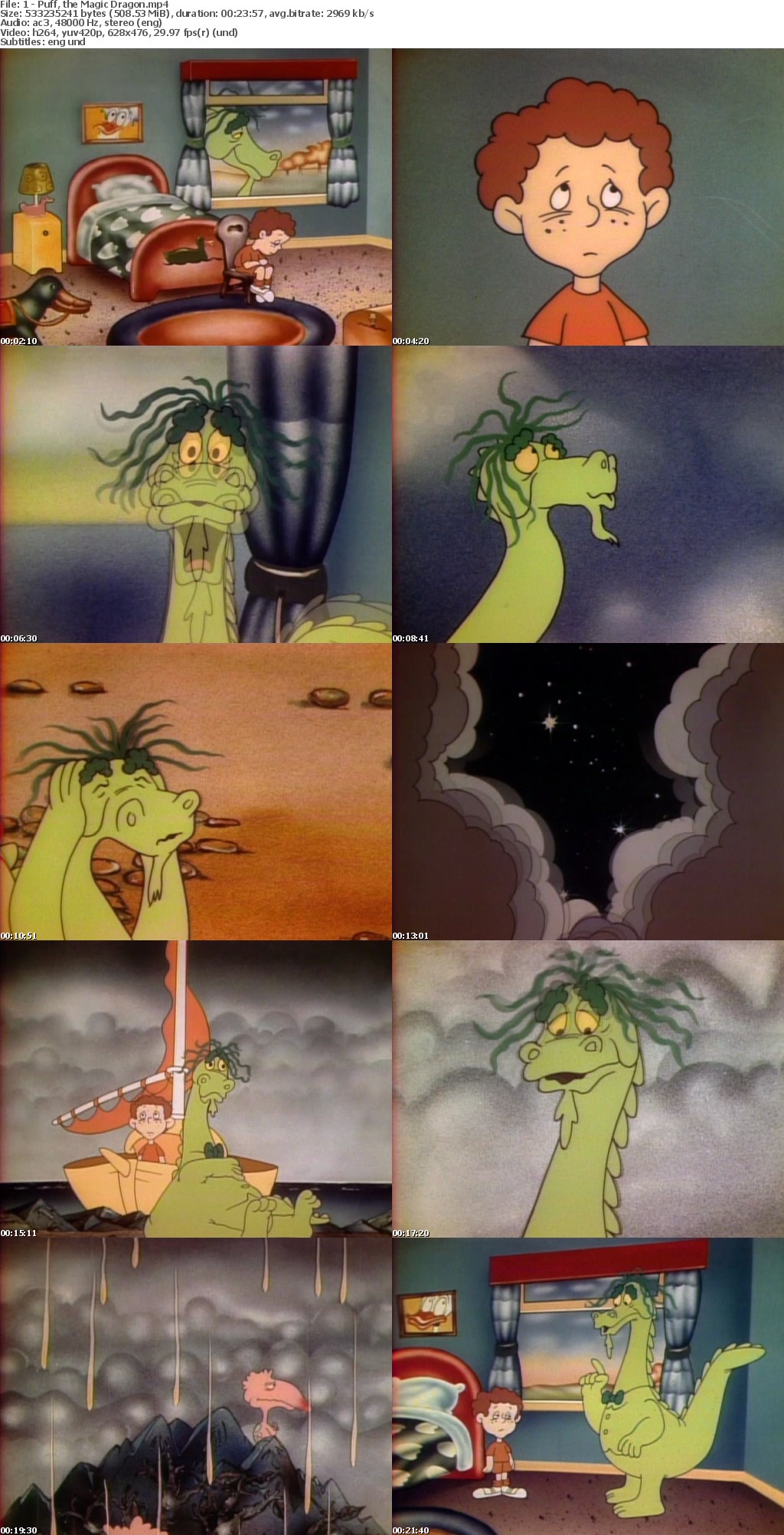 Puff, the Magic Dragon (Triple Cartoon Feature in MP4 format) Lando18
