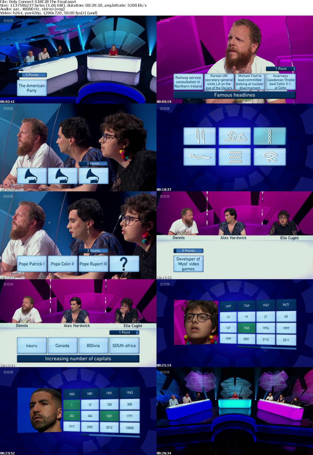 Only Connect S18E28 The Final (1280x720p HD, 50fps, soft Eng subs)