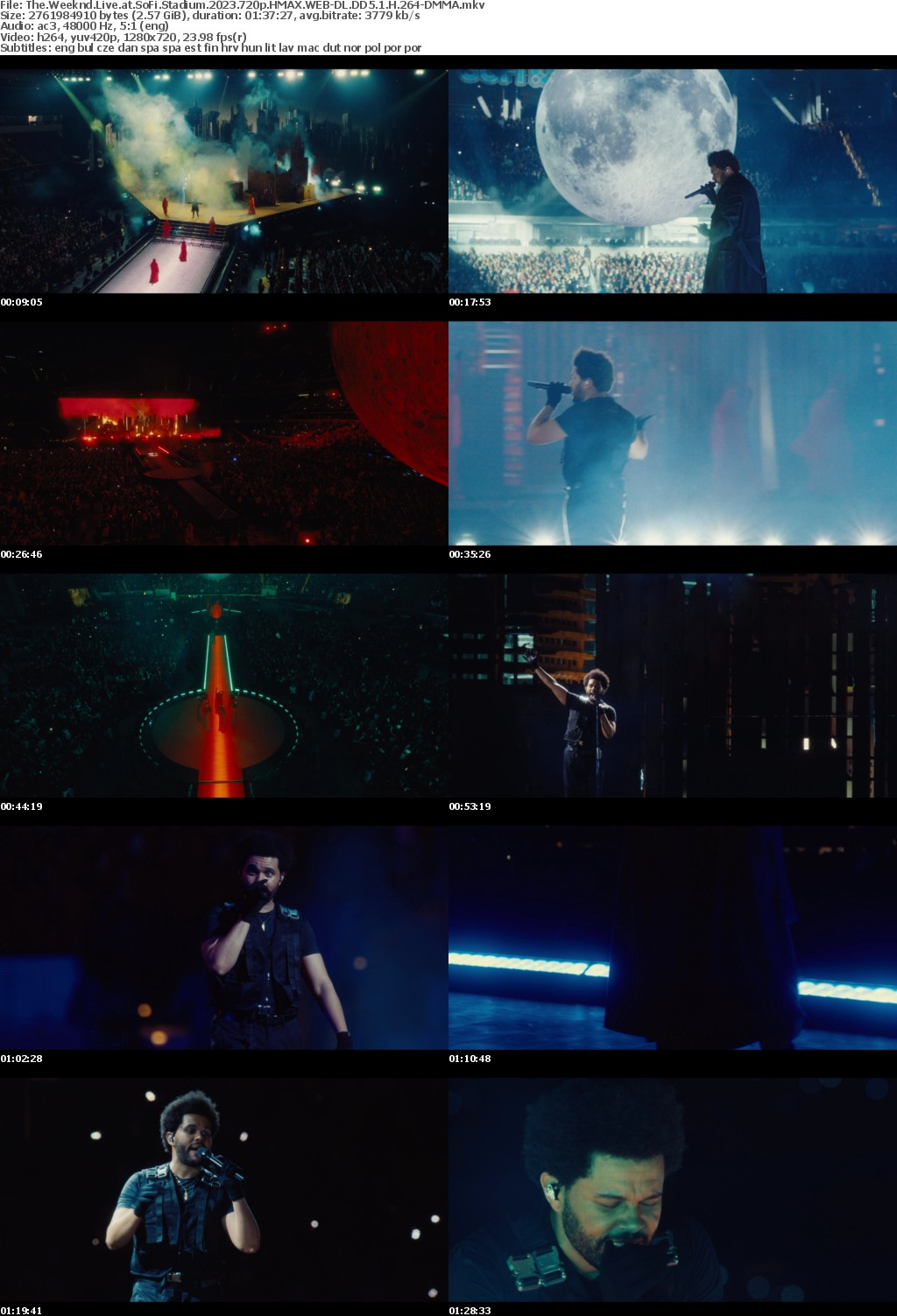 The Weeknd Live at SoFi Stadium 2023 720p HMAX WEB-DL DD5 1 H 264-DMMA