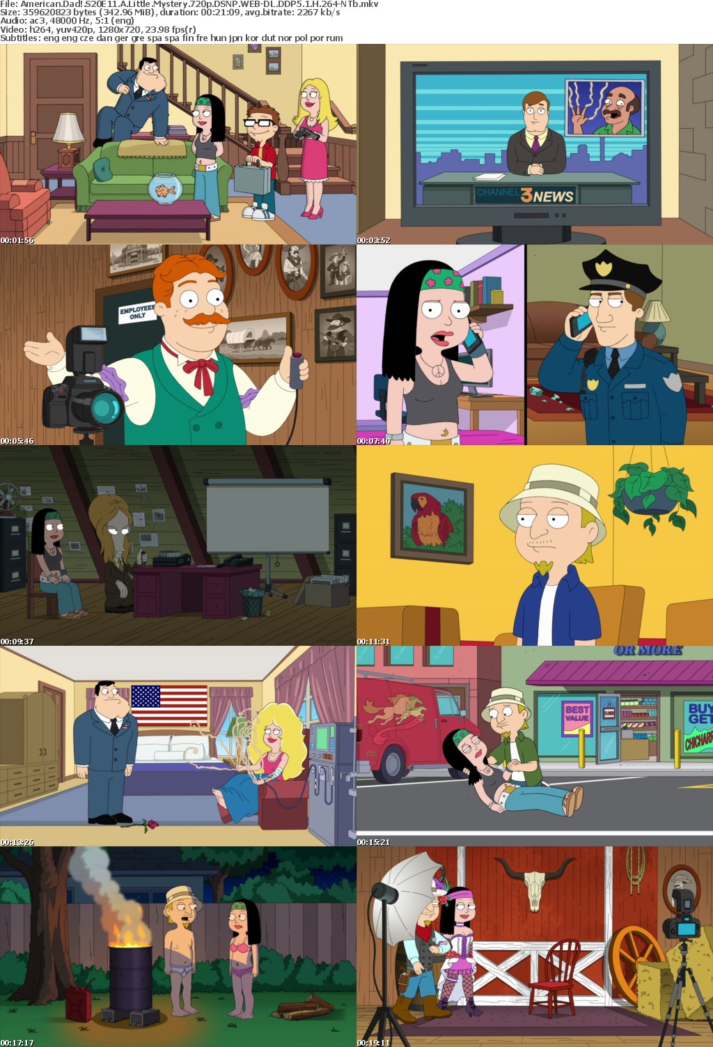 American Dad! S20E11 A Little Mystery 720p DSNP WEB-DL DDP5 1 H 264-NTb