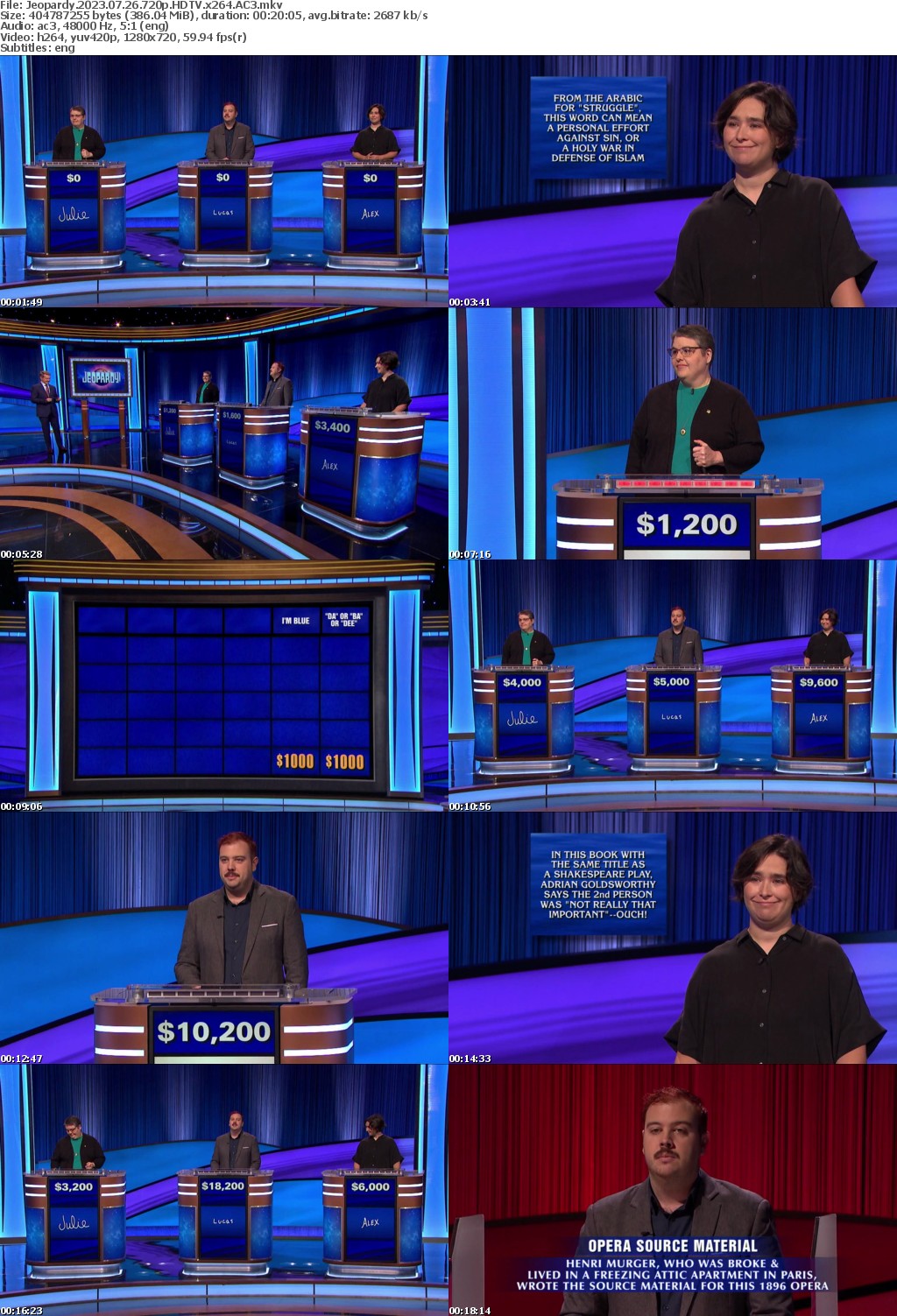 Jeopardy 2023 07 26 720p HDTV x264 AC3 atgoat