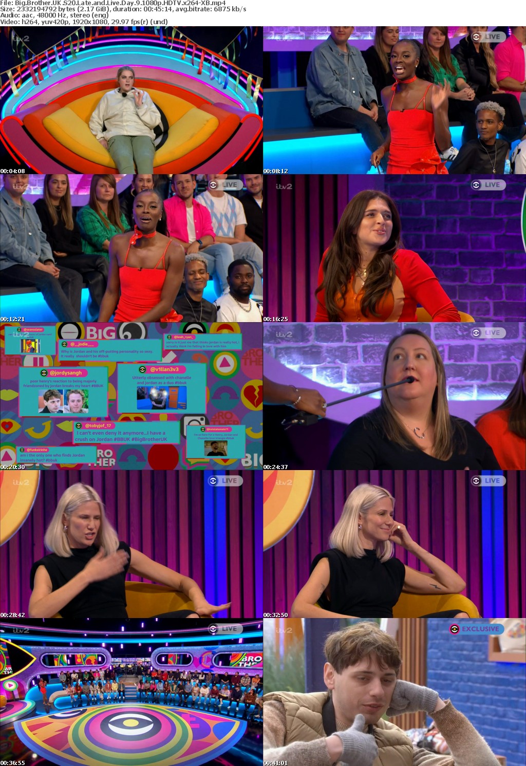 Big Brother UK S20 Late and Live Day 9 1080p HDTV x264-XB