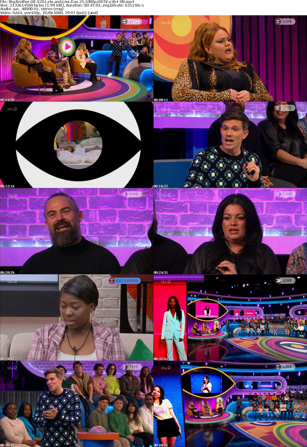 Big Brother UK S20 Late and Live Day 25 1080p HDTV x264-XB