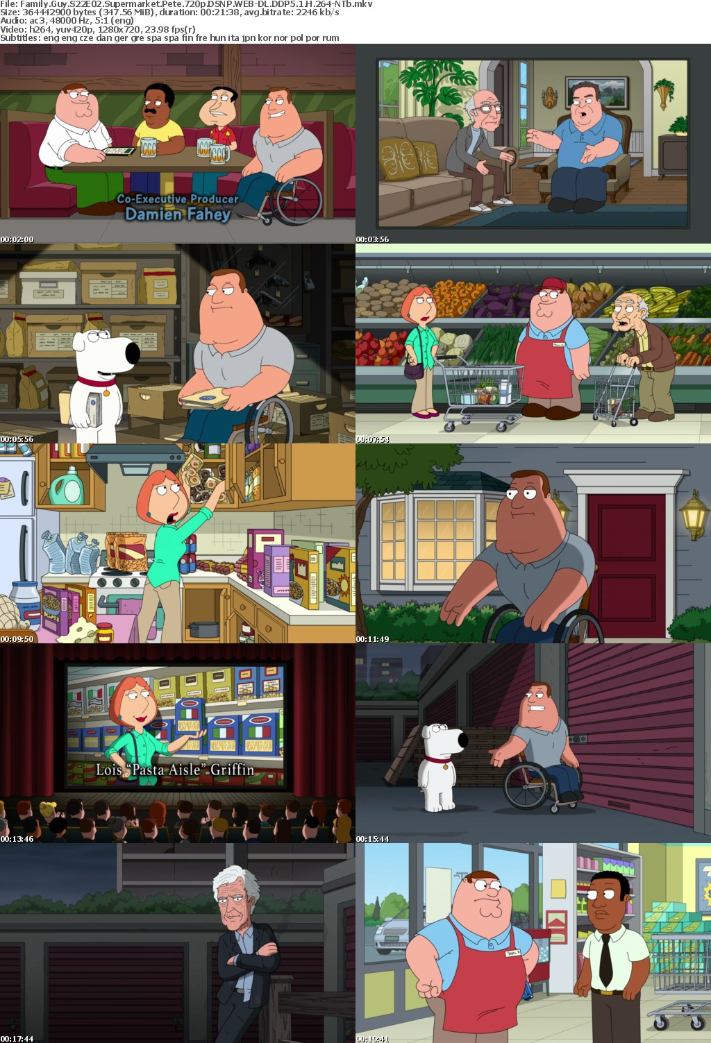 Family Guy S22E02 Supermarket Pete 720p DSNP WEB-DL DDP5 1 H 264-NTb