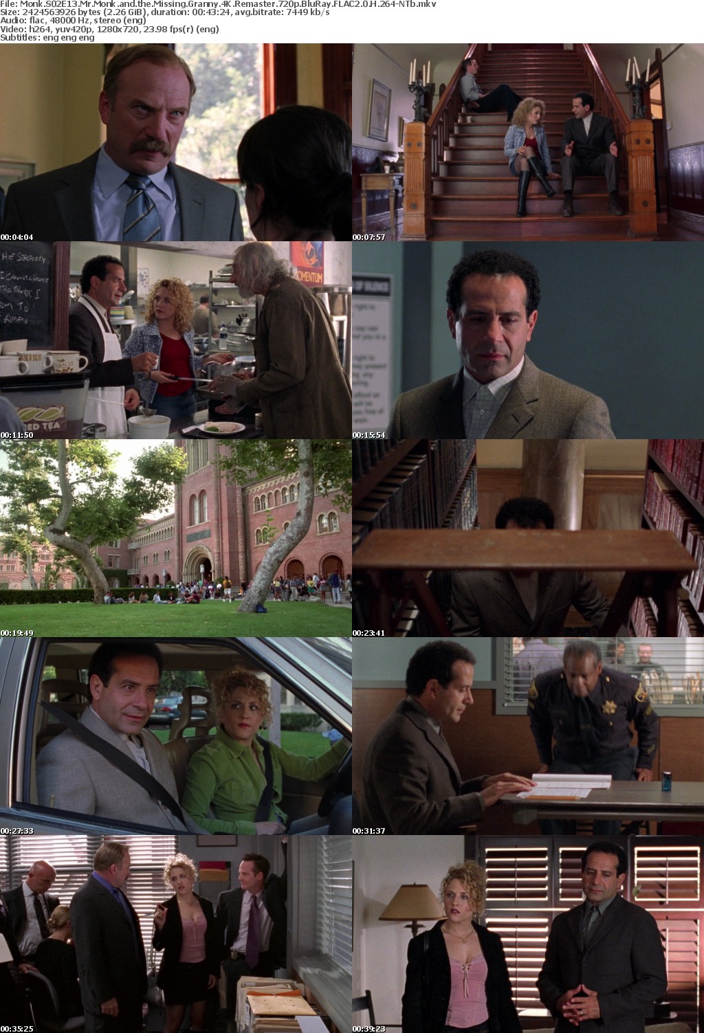 Monk S02E13 Mr Monk and the Missing Granny 4K Remaster 720p BluRay FLAC2 0 H 264-NTb