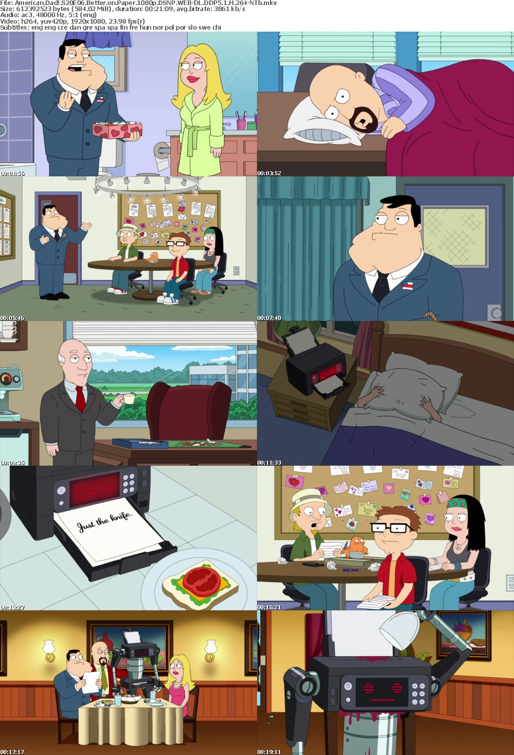 American Dad! S20E06 Better on Paper 1080p DSNP WEB-DL DDP5 1 H 264-NTb