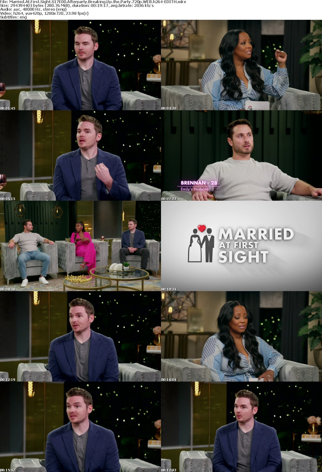 Married At First Sight S17E00 Afterparty Breaking Up the Party 720p WEB h264-EDITH